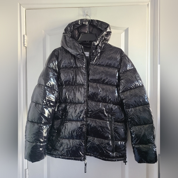 CK Black Puffer Jacket Mens Size Medium - Picture 2 of 7